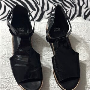 Eileen Fisher Black Platform Sandals